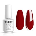 Vishine Gelpolish Lacquer Shiny Color Soak Off UV LED Gel Nail Polish Professional Manicure Bright Red(1535)