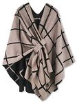 Moss Rose Women's Shawl Wrap Poncho Ruana Cape Open Front Cardigan for Spring Fall