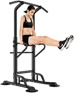 SogesHome Power Tower Pull Up Station Dip Station Adjustable Height Chin Up Bar Strength Training Fitness Workout Equipment, SH-CA-PSBB002