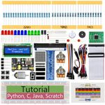 Freenove Super Starter Kit for Raspberry Pi 5 4 B 3 B+ 400 Zero 2 W, 682-Page Detailed Tutorial, Python C Java Scratch Processing Code, 164 Items, 88 Projects (Raspberry Pi NOT Included)