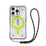 URBAN ARMOR GEAR UAG Designed for iPhone 16 Pro Case 6.3" Pathfinder Clear Active Neon Compatible with MagSafe Charging Rugged Shockproof MIL-Grade Protective Cover + Lanyard Black Neon Bundle Set