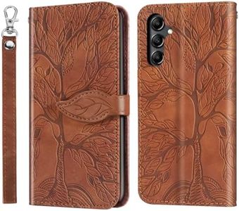 CXTCASE Samsung Galaxy A55 5G Case PU Leather Folio Flip Cover with Card Slots, Magnetic Wallet Phone Case for Samsung Galaxy A55 5G - Brown