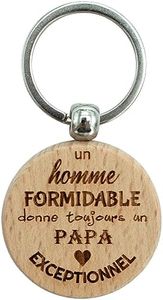 Ernestine - Porte-clés papa exceptionnel - cadeau fête des pères et fête grands pères - annonce grossesse et naissance - porte clefs personnalisé - cadeau papa anniversaire Noël naissance papa clés