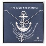 Annis Munn Anchor Infinity Pendant Women Necklace 925 Sterling Silver Women Jewelry Adjustable Necklace for Teen Girls Gifts for Her
