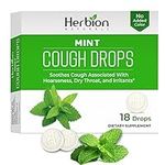 Herbion Naturals Cough Drops with Natural Mint Flavor, 18 Ct - Oral Anesthetic, Relieves Cough, Soothes Sore Throat and Dry Mouth - for Adults, Children 6 Years and Above, Transparent