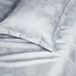 Story@Home Luxe 500 TC Long Staple Premium Cotton Sateen Weave Compact Yarn Bedsheet King 108 x 108 Inches Floral Soft Flat Sheet with 2 Pillow Covers 18 x 27 Inch -Blush-Gift Packaging