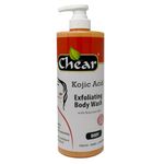 Chear Kojic Acid Skin Brightening Body Wash - 33 Fl oz / 1000 ml - Even Out Skin Tone, Reduce Dark Spots, Skin Radiance, Face and Body Exfoliating Shower Gel, with Niacinamide