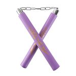 AUFIKR Portable Foam Nunchucks, Training Nunchakus Suitable for Beginners (Purple)