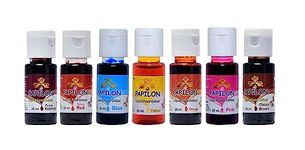 PAPILON FOOD FLAVOURS & COLOURS Shades Of Liquid Food Color (20 Ml X 7 Bottle)