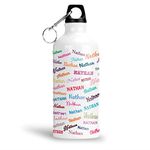 FurnishFantasy Customised Aluminium 750ml White Sipper Bottle/Water Bottle for Kids - Best Birthday Gift for Son, Daughter, Brother, Sister, Return Gift for kids - Color - White, Name - Nathan