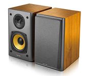 Edifier R1000T4 Active 2.0 Powered Bookshelf Speaker System For TV, PC, Laptop, Computer - 24W Total Power Output - 4" Bass Driver - Brown