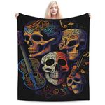 E-RIDES 125x150CM Skull Rock Blanket, Soft & Cozy for Adults & Kids, Unique Birthday Gift Blanket, Perfect Home Decor Blanket, Ideal for Couch, Bed, Office, Travel, All Seasons