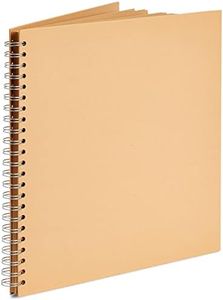 Paper Junkie 12x12 Scrapbook Album Hardcover (Blank), Kraft Paper Material Spiral Bound Sketchbook for Drawing, Writing, Arts and Crafts Projects, Home, Office, School (40 Sheets Total)