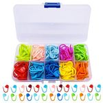 YINVA 150Pcs Crochet Stitch Marker Knitting Crochet Locking Stitch Multi-Color Knitting Markers Stitch Markers Clips for Handwork Knitting Craft