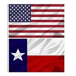 American and Texas State Flag Combo