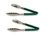 Steelish Utility Tong | Kitchen Tong | Frying Tong | Cooking Tong |BBQ Tong | Serving Tong (Set of 2) (Green)