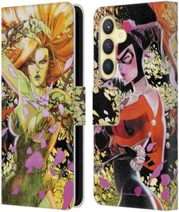 Head Case Designs Officially Licensed Batman DC Comics Poison Ivy Gotham City Sirens Leather Book Wallet Case Cover Compatible with Samsung Galaxy S24 5G