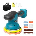 luolety Cordless Car Buffer Polisher for Makita, 6 Inch Brushless Car Polishing Machine Kit, 8 Variable Speed 5500RPM Orbital Polisher for Auto Detailing Waxing Scratch Removing (No Battery)