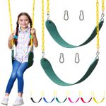 Jungle Gym Kingdom Swings for Outdoor Swing Set - Pack of 2 Swing Seat Replacement Kits with Heavy Duty Chains - Backyard Swingset Playground Accessories for Kids