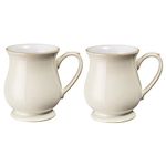 Denby Linen Craftsman Mug Set of 2, Cream, Large