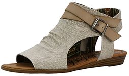 Blowfish Women's Balla Wedge Sandal (7.5 B(M) US, Birch Rancher Canvas)