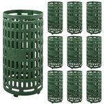 10 Pack Tree Trunk Protector, Expandable Tree Trunk Guards Cover with Built-in Locking Hooks, Plastic Tree Guard Panels for Protecting Trees from Trimmers and Small Animals (Green)