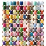 Simthread 120 Colors Polyester Embroidery Machine Thread - 1000 Metres for Brother / Babylock / Janome / Kenmore / Singer Embroidery Machine