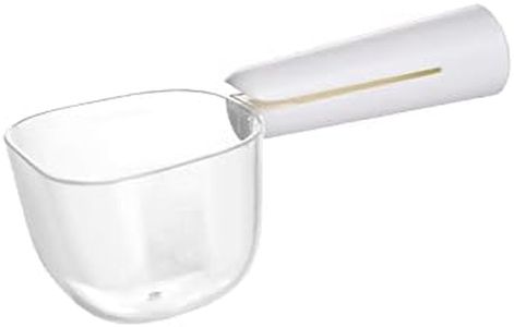 Fenenik Pet Cat Dog Food Scoop, Dog Food Cup Capacity Cat Food Scooper With Sealing Clip, Ice, Coffee Bean, Flour Scoop White