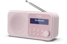 SHARP DR-P420(PK) Tokyo Portable Radio DAB/FM Dual Alarm - Blossom Pink