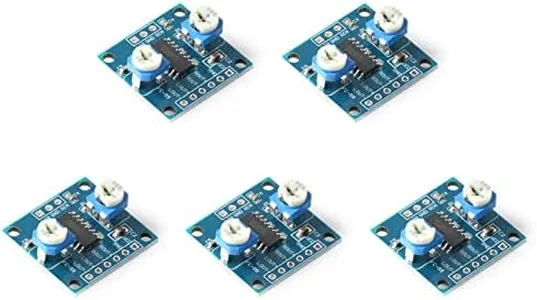 JESSINIE 5Pcs PAM8406 5Wx2 Digital Amplifier Module Board 5W+5W Dual-Channel 2.5V-5V PAM8406 Stereo Audio Module Noise-Free Class D Power Amplifier Module with Volume Potentiometer