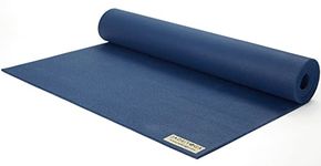 JadeYoga Travel Yoga Mat - Packable, Lightweight, & Portable Yoga Mat - Non-Slip Natural Rubber Mat for Women & Men -Great for Yoga, Home, Gym, Pilates, Fitness & Stretching (Midnight Blue, 74" x 24")