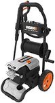 Worx WG607 13 Amp Electric Pressure Washer 2200 PSI with Rolling Cart and 4 Nozzles