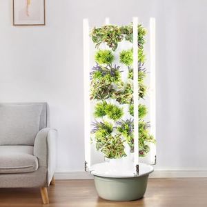 HNBYLMM Hydroponics Growing System, Tower Garden Hydroponics Growing System, Indoor Smart Garden with LED Light, Plants Indoor Hydroponic Vegetable Tower for Gardening Lover,7Layer