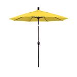 California Umbrella GSPT758117-F25 7.5' Round Market Umbrella, Crank Lift, Push Button Tilt, Olefin Lemon