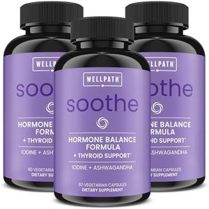 WellPath Soothe Hormone Balance for Women (3-Pack) + Thyroid Support | Cortisol Supplements & Metabolism Booster | Helps Uplift Mood & Regulates Adrenal | Rhodiola, Selenium | Adaptogens, 180 ct