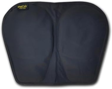 Skwoosh Gel Kayak and Canoe Seat Cushion for Sitting Comfort While Paddling, Boat and Fishing | Coccyx Sciatica Pain Relief | Anti-Slip | Made in USA (Black)