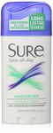 Sure Invisible Solid Anti-Perspirant and Deodorant, Unscented, 2.6-Ounces (Pack of 6)