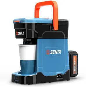 SENIX X2 20V Max* Portable Hybrid Coffee Maker, Compatible with K-Cups, Ground, Pods, 8oz Pour, Includes Battery, Charger & Power Cord (CMX2-M4)