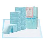 Nihao Honey Baby Disposable Changing Pad, 100 Count Incontinence Changing Pad with Breathable, Waterproof, Soft Non-Woven Fabric, and Leak Proof Quick Absorb（13x18in,Blue)