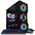 STGAubron Gaming Desktop PC, Intel Core i7 3.4G up to 3.9G, 32G DDR3, 1T SSD, Radeon RX 5700 XT 8G GDDR6, 600M WiFi, BT 5.0, RGB Fan x 4, RGB Keyboard & Mouse & Mouse Pad, W10H64