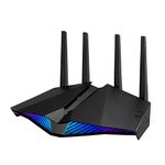 ASUS RT-AX82U V2 (AX5400) Dual Band WiFi 6 Extendable Gaming Router with Mobile Tethering (Replacement of 4G 5G routers) Gaming Port, Mobile Game Mode RGB Network Security Instant Guard VPN AiMesh