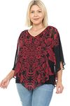 Red Poncho For Women Plus Size