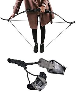 TOPARCHERY Traditional Leather Bow Stringer Recurve Long Bow Rope Hunting Shooting Bowstring Tool