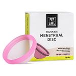 Pee Safe Reusable Menstrual Disc | 1 Reusable Menstrual Disc + 1 Spandex Storage Pouch | Capacity of 55 ml | Made of Medical Grade Silicone