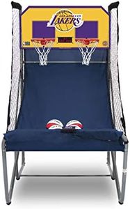 Pop-A-Shot - Home Dual Shot with Los Angeles Lakers NBA Graphics l Sensor Scoring l 16 Game Modes l 7 Balls l Foldable Storage l for All NBA Fans