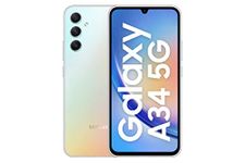 Samsung Galaxy A34 5G (Awesome Silver, 8GB, 128GB Storage) | 48 MP No Shake Cam (OIS) | IP67 | Gorilla Glass 5 | Voice Focus | Without Charger