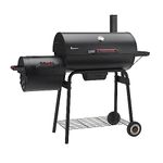 LANDMANN Black Taurus 660 + 31426 Smoker Charcoal BBQ Black Steel 141 x 53 x 125 cm