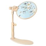 PATIKIL Adjustable Embroidery Hoop Stand, Beech Wood Cross Stitch Hoop Holder Hands-Free Embroidery Frame Stand for Sewing Arts Crafts Needlework