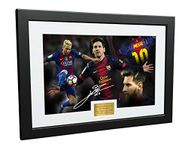 Lionel Messi 12x8 A4 Signed CELEBRATION - Barcelona - Autographed Photo Photograph Picture Frame Soccer Gift