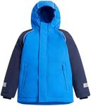 Owntop Kids Winter Ski Jacket, Waterproof Boys Snow Jackets, Insulated Winter Coat Hooded for Snowboarding Skiing (Blue, 140)